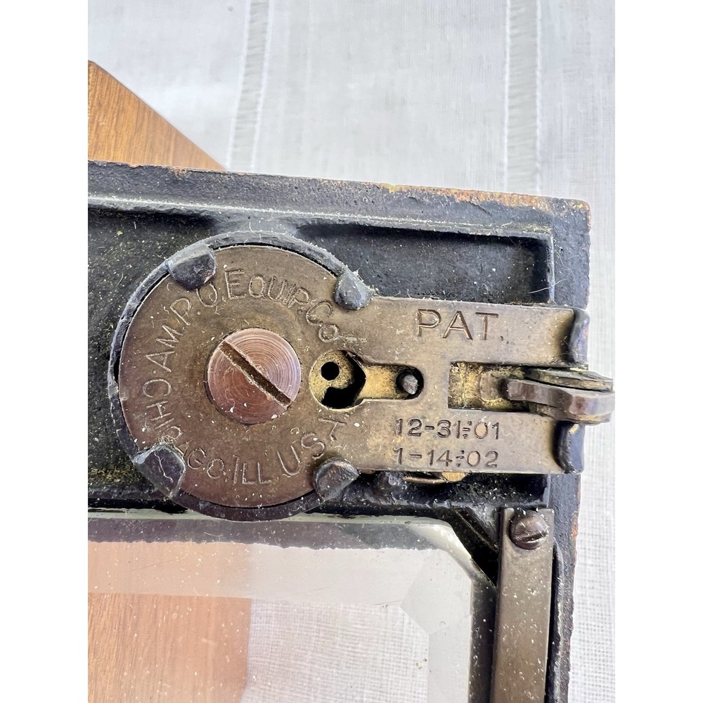 Antique 1901 Post Office Box Door Bank - WORKING COMBO - Am P.O. Equip Co Spur - Picture 9 of 16